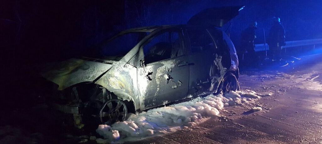PKW-Brand auf der B68