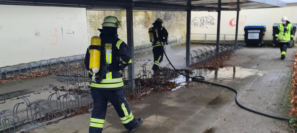 Kleinbrand auf dem Schulhof